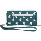 Women's Michigan State Spartans Zip-Around Wristlet Wallet