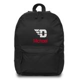 Youth Black Dayton Flyers Personalized Backpack