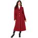 Plus Size Women's Long Wool-Blend Coat by Roaman's in Deep Crimson (Size 40 W) Winter Classic