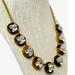 J. Crew Jewelry | J. Crew Statement Necklace, Tortoiseshell And Crystals, Gold Tone Chain, Nwot | Color: Brown/Gold | Size: Os