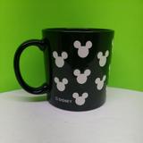Disney Dining | Classic Disney Mickey Mouse Coffee Tea Cup Mug Black White Silhouette Ears Logo | Color: Black/White | Size: Os
