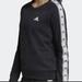 Adidas Tops | Adidas Tiro Tape Crewneck Sweatshirt | Color: Black/White | Size: Xs