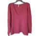Free People Sweaters | Free People Womans Irrestistable Fringe Wool Blend Oversized Sweater In Burgundy | Color: Purple/Red | Size: Xs