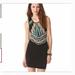 Free People Dresses | Free People Out Of Africa Black Snakeskin Bodycon Mini Dress, Xs | Color: Black/Cream | Size: Xs