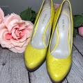 Nine West Shoes | Nine West Yellow Snakeskin Leather Pumps | Color: Yellow | Size: 6.5