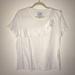 Anthropologie Tops | Anthropologie Top J.O.A. White Diagonal Ruffle Front Short Sleeve Tee Sz Xl Nwt | Color: White | Size: Xl