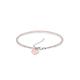 Elli - Bi-Color Layer Herz Love 925er Sterling Silber Armbänder & Armreife Damen