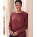 Draper's & Damon's Women's Soft Spun® Acrylic Long Sleeve Jewel Neck Sweater - Purple - M - Misses