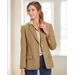 Appleseeds Women's Classic Wool Blazer - Brown - 16P - Petite