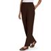 Blair Women's Alfred Dunner® Classic Pull-On Pants - Brown - 12P - Petite