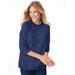 Blair Women's Better-Than-Basic Heathered Sweatshirt - Blue - 3XL - Womens