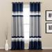 Lush Décor Alexander Stripe Light Filtering Window Curtain Panels Navy 52x95 Set - Triangle Home Décor 21T012741