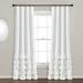 Lush Décor Allison Ruffle 100% Lined Blackout Window Curtain Panel White Single 40X84 - Triangle Home Décor 21T013301