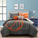 Lush Décor Basketball Game Reversible Oversized Quilt Charcoal 5Pc Set Full/Queen - Triangle Home Décor 21T011973