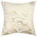 Homeroots 20" X 20" Gold and Ivory Swirl Cotton Zippered Pillow