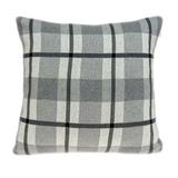 20" x 7" x 20" Transitional Tan & Grey Cotton Pillow Cover With Poly Insert