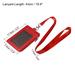 ID Badge Holders with Lanyard, PU 5 Card Slots Zipper Portable Wallet