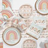 Creative Converting Boho Rainbow 1st Birthday Party Supplies Kit, Serves 8 in Pink | Wayfair DTC7481E2B