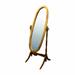 Charlton Home® Oval Cheval Floor Mirror In White Finish Wood in Brown | Wayfair AC19B7AED84D4815BF680592410B26A4