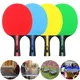 Raquette de tennis de table rotative de bain batte de ping-pong en bois à 7 plis manche long type