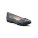 Women's Chic Casual Flat by Cliffs in Navy Burnished Smooth (Size 7 M)