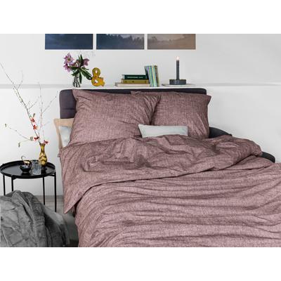 Bettwäsche IRISETTE "Mink 8835", lila (mauve), B/L: 155cm x 220cm, , Biber, B/L: 80cm x 80cm, Biber, Obermaterial: 100% Baumwolle, Bettwäsche, einzigartige kuschelig weiche Winterbettwäsche Image