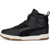 Sneaker PUMA "RBD GAME WTR", Damen, Gr. 42, schwarz (puma schwarz, puma schwarz, puma team gold), Leder, sportlich, Schuhe, Sneakerboots, Winterschuhe
