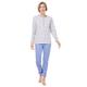 Schlafanzug ASCAFA Gr. 36/38, lila (lila, bedruckt) Damen Homewear-Sets Pyjamas