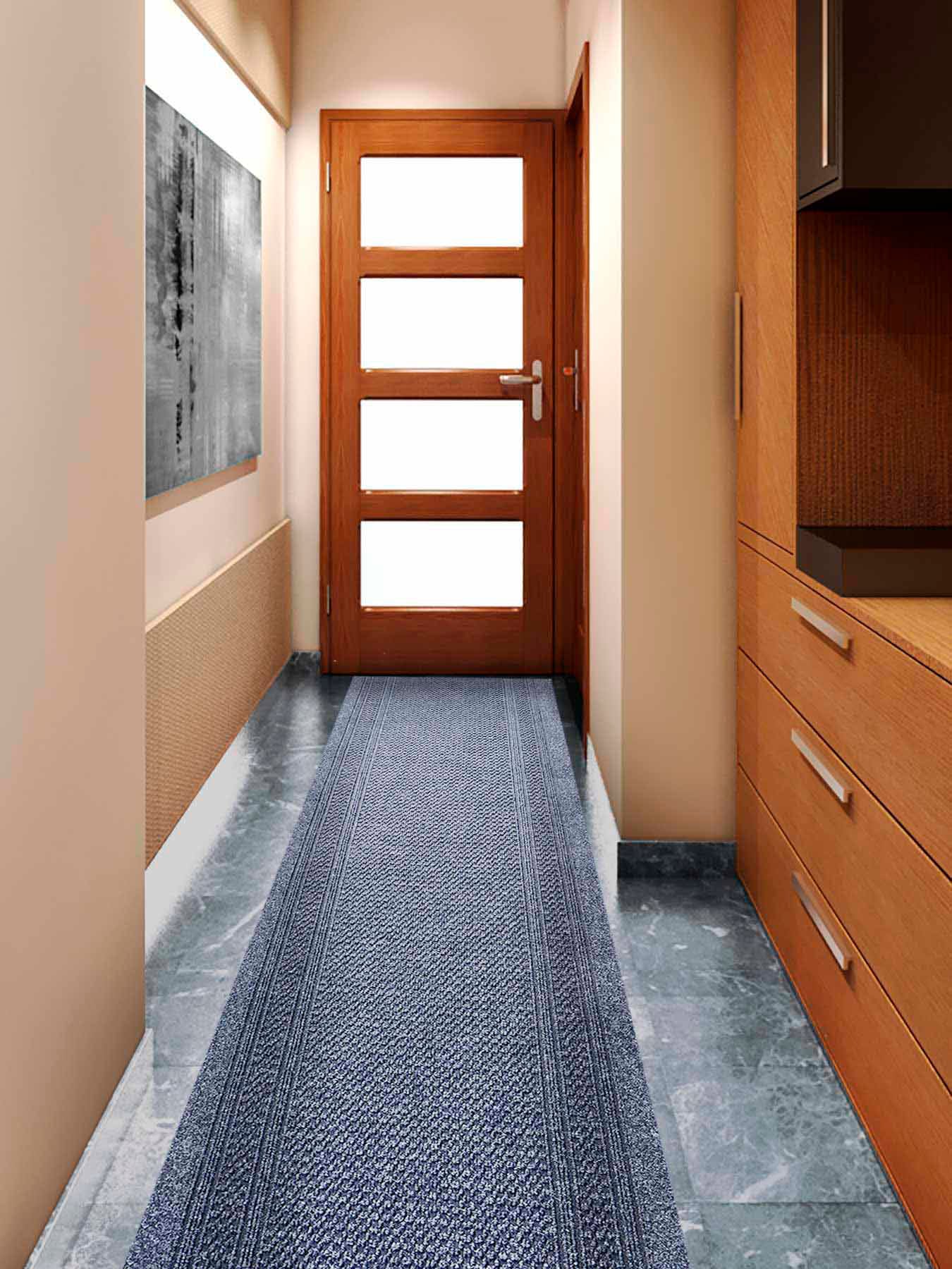 Läufer "AZTEC, Made in Belgium", grau (hellgrau), B:66cm H:7mm L:600cm, Polypropylen (PP), PRIMAFLOR-IDEEN IN TEXTIL, Teppiche, Schmutzfangläufer, Schmutzfangläufer, Schmutzfangteppich, sehr robust, rutschhemmend Image