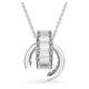 Swarovski Matrix Necklace, DNA Helix Structure Necklace in a Rhodium Plated Setting, from the Matrix Collection