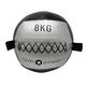 RPM Power Wall Ball - Soft Medicine Ball/Wall Medicine Ball for Full Body Workout and Strength Exercises (2kg - 10kg) (8kg - Silver)
