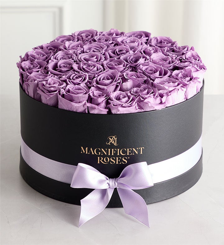 1-800-Flowers Flower Delivery Magnificent Preserved Roses Luxe Lavender | Happiness Delivered To Their Door