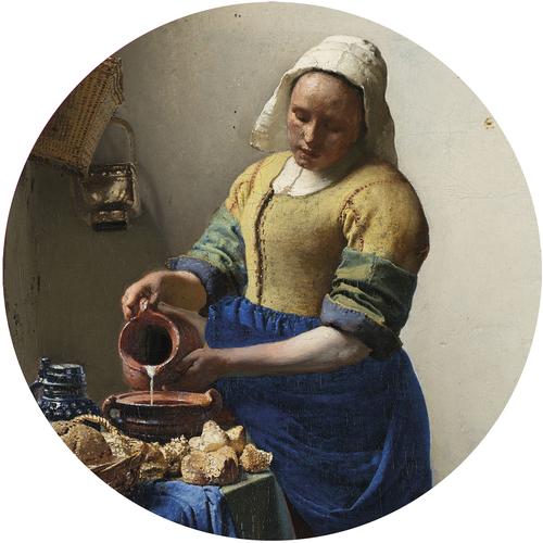 "Wandtattoo ART FOR THE HOME ""Milchmädchen Vermeer"" Wandtattoos Gr. Mädchen, bunt (mehrfarbig) Wandtattoos Wandsticker"
