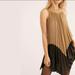 Free People Dresses | Free People | Metallic Gold & Brown Pleated Love Mini Dress Womens Size Medium | Color: Brown/Gold | Size: M