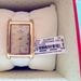 Kate Spade Accessories | Kate Spade Cooper Grand Gold Rectangular Watch With White Quilted Band | Color: White | Size: Os
