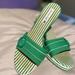 American Eagle Outfitters Shoes | American Eagle Green White Open Platform Wedge Sandals Size 11 | Color: Green/White | Size: 11