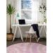 KAVKA DESIGNS Tie One Low Pile Carpet Straight Round Chair Mat in Pink | 0.08 H x 60 W x 60 D in | Wayfair MWOMT-17299-5X5-KAV2491