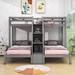 Harriet Bee Wood Twin Over Twin & Twin Bunk Bed w/ Built-In Staircase in Gray | 62 H x 80 W x 102 D in | Wayfair EE79EB92C13F42E4B05EB15284DCF739
