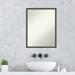 Latitude Run® Svelte Clay Grey Wood 25.25 x 19.25 in. Bathroom Vanity Non-Beveled Wall Mirror Wood in Brown | 25.25 H x 19.25 W in | Wayfair