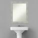 Gracie Oaks Rustic White Wash Wood 28.5 x 22.5 in. Bathroom Vanity Non-Beveled Wall Mirror Wood in Brown | 28.5 H x 22.5 W in | Wayfair