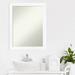 Latitude Run® Cabinet White Narrow Bathroom Vanity Non-Beveled Wall Mirror Plastic | 27.25 H x 21.25 W in | Wayfair