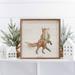 The Holiday Aisle® Fox w/ Pine Wreath Whitewash Wood in Brown/White | 16 H x 16 W x 1.5 D in | Wayfair A211312D83E746199229A0E51C28D897