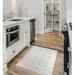 Ivory/Cream Rectangle 2' x 3' Kitchen Mat - Wade Logan® Azzole Star Struck Kitchen Mat 36.0 x 24.0 x 0.08 in white/brown, Polyester | Wayfair