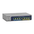 NETGEAR MS108EUP PoE Switch 8 Port Multi-Gig LAN Switch Ultra60 PoE++ 230W Plus (Managed Netzwerk Switch PoE, je 4 PoE+/++ Ports, IGMP, QoS, VLAN, lüfterlos, Grau