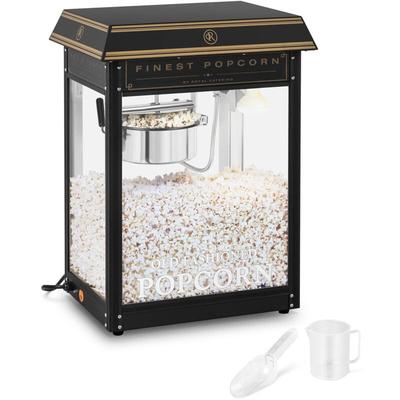 Retro Popcornmaschine Popcornmaker Popcornautomat 1600 w 5 kg/h golden & schwarz