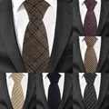 Cravates en laine pour hommes cravates skinny pour hommes olympiques rayés à carreaux pour hommes