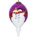 Inner Beauty Snowman Couple Hand Painted Glass Ornament - N/A