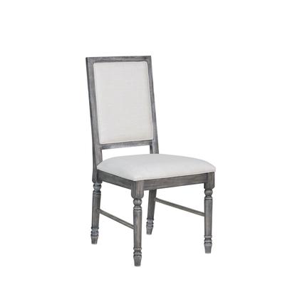 Side Chair (Set-2) by Acme in Cream Weathered Gray