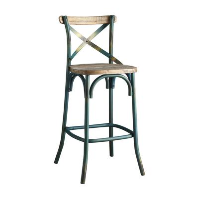 Bar Chair (1Pc) by Acme in Antique Turquoise Oak