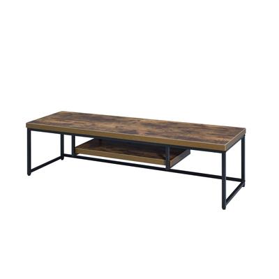 Tv Stand by Acme in Weathered Oak Black